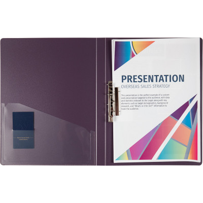 Папка з затиском Axent A4 700 мкм Прозора Сливова (1301-11-A) Вінниця - фото 3