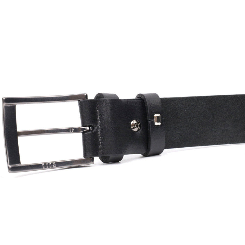 Стильный пояс под брюки для мужчин из натуральной кожи GRANDE PELLE 11690 Черный Киев - изображение 2