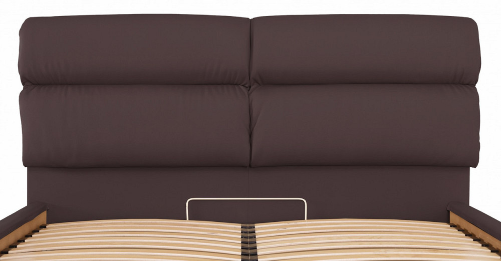 Кровать Oxford VIP 140 х 200 см Fly 2231 С дополнительной металлической цельносварной рамой Темно-коричневый Днепр - изображение 15