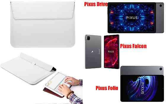Чехол-конверт VitoCase для Pixus Drive, Falcon, Folio, с функцией подставки для планшета Белый Киев