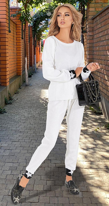 Білий в'язаний костюм (46-48) Київ - фото 4