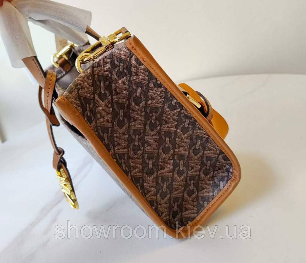 Брендова жіноча сумочка MK Gigi brown Київ - фото 8