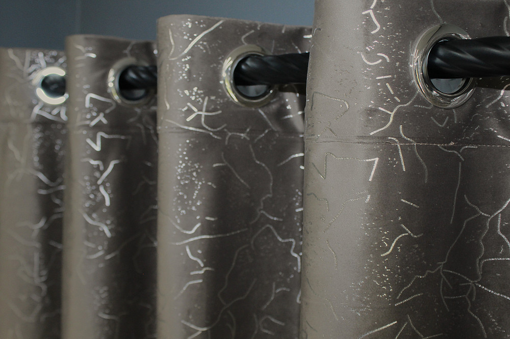 Комплект штор на люверсах VR-Textil Оксамит (бархат) Афіна № 1316ш Какао 150х270 см 2 шт (37-0084) Київ - фото 6