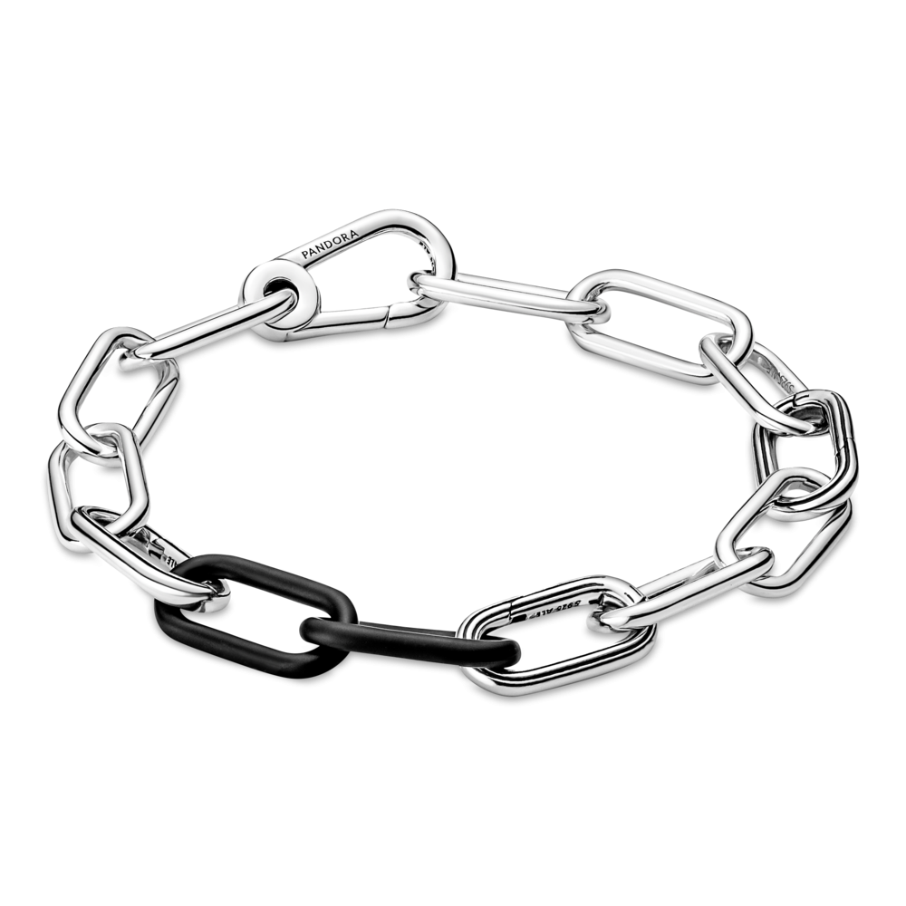 Срібний шарм Ланка матова подвійна чорного кольорудля браслетів Пандора Мі MasterSem Київ - фото 2