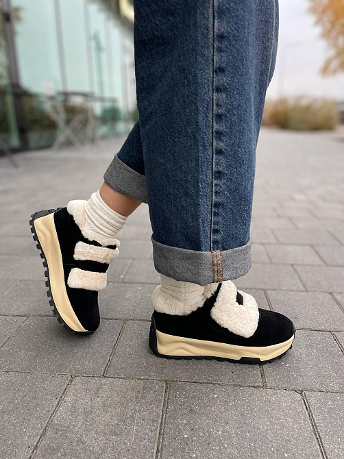 Lilin Кросівки жіночі LILIN L-X904-17 чорні (зима, шкіра натуральна) (5686) Коломия - фото 9