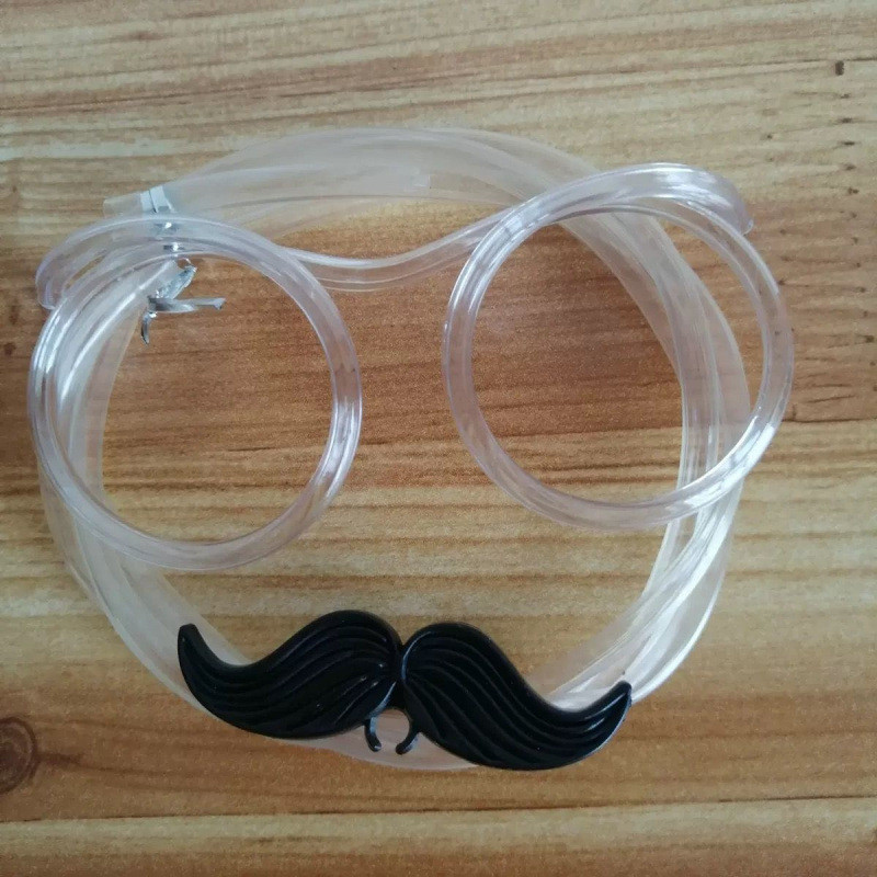 Окуляри трубочка дитячі з вусами для пиття one size прозорий Київ - фото 2