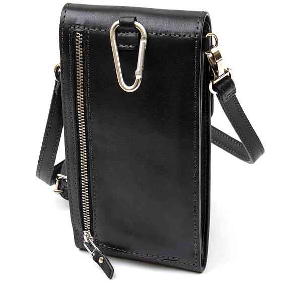 Мужская кожаная сумка-кошелек GRANDE PELLE 11440 Черный Киев