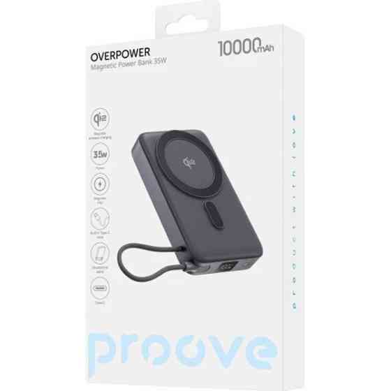 Універсальна мобільна батарея Proove OverPower 35 W 10000 mAh Qi2 Gray (PBOP35012105) ( 17111 ) Харків