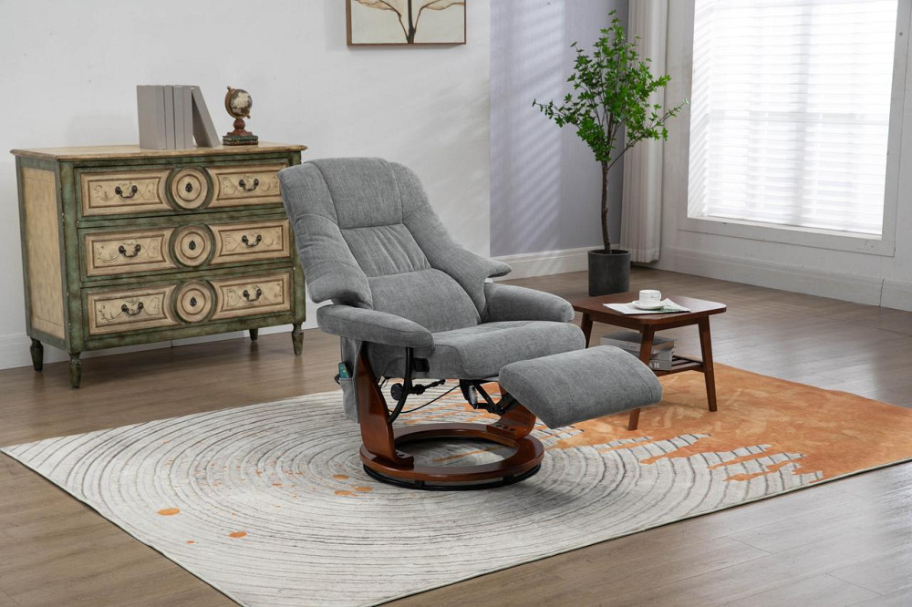 Крісло для відпочинку Avko Style ARMH 004 Grey з масажем, підігрівом і підставкою для ніг Київ - фото 6