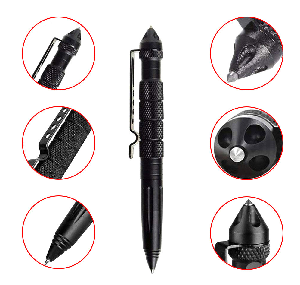 Ручка Тактична зі склобоєм Laix B2 Tactical Pen / алюміній / чорна Дніпро - фото 1