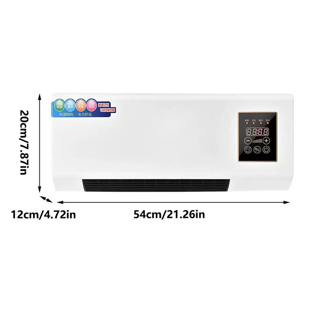 Настінний тепловентилятор з пультом, 1500 Вт, 3 режими / Настінний вентилятор / Тепловентилятор дуйка на стіну Київ - фото 7