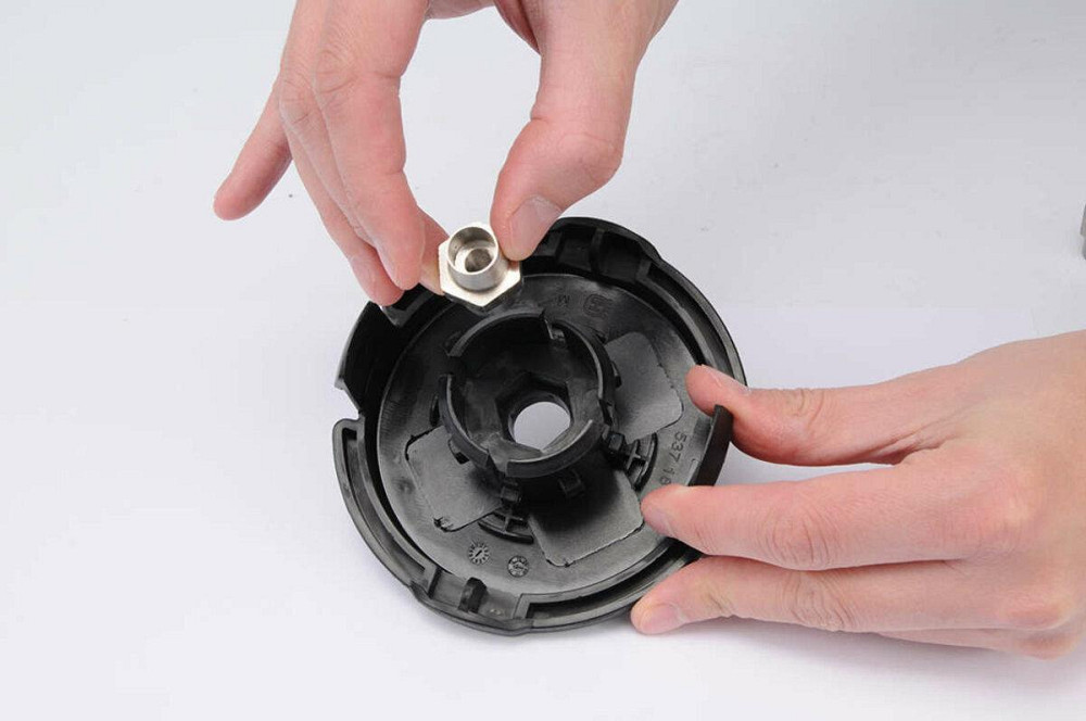 Головка для кріплення жилки до газонокосарок FLO: Ø=2,4- 2,7 мм, 5 адаптерів, Ø=123 мм, h=70 мм [10] Одеса - фото 5