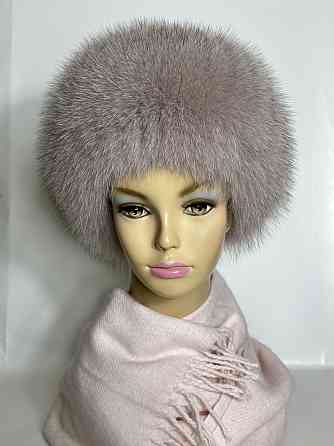 Хутряна пов'язка на голову жіноча з песця Пудра Харків