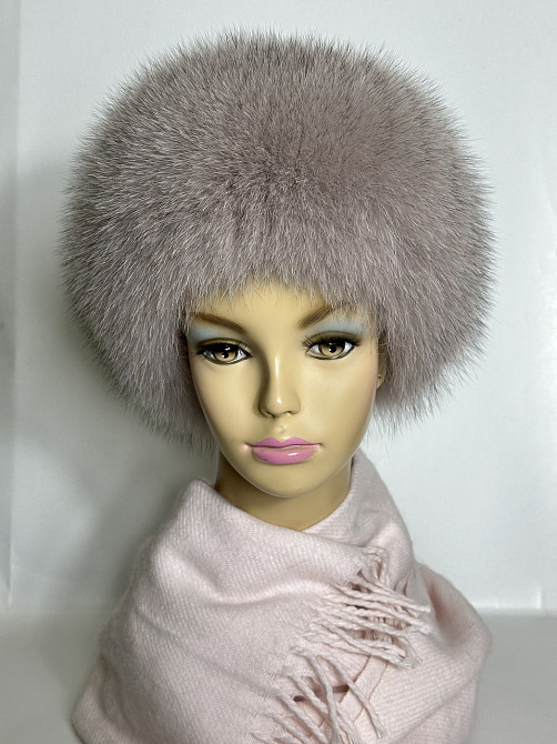 Хутряна пов'язка на голову жіноча з песця Пудра Харків - фото 2