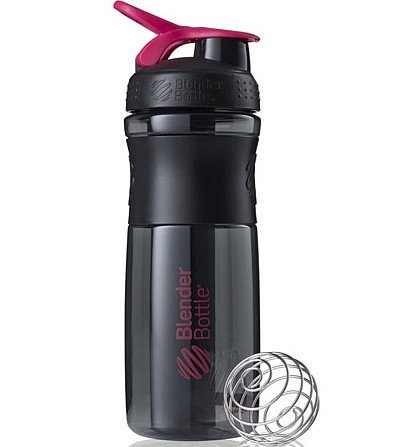 Шейкер спортивний (пляшка) BlenderBottle SportMixer Flip 28oz/820ml Black/Pink Каменское - изображение 2
