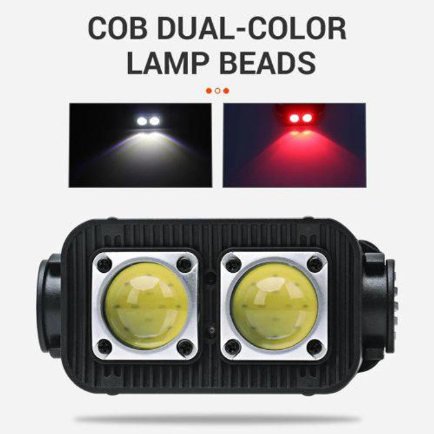 Налобный фонарь с креплением на голову K372-2COB, Фонарик на голову для роботы, Налобный фонарь яркий LI-58 Киев - изображение 2