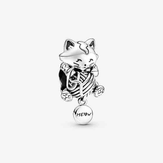 Серебряный шарм Пандора Kitten & Yarn BallMasterSem Киев