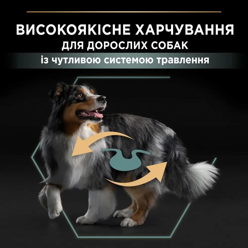 Сухий корм PRO PLAN Medium Adult 1+ Sensitive Digestion для дорослих собак середніх порід, з чутливим травленням, з ягням, 14 кг Київ - фото 4