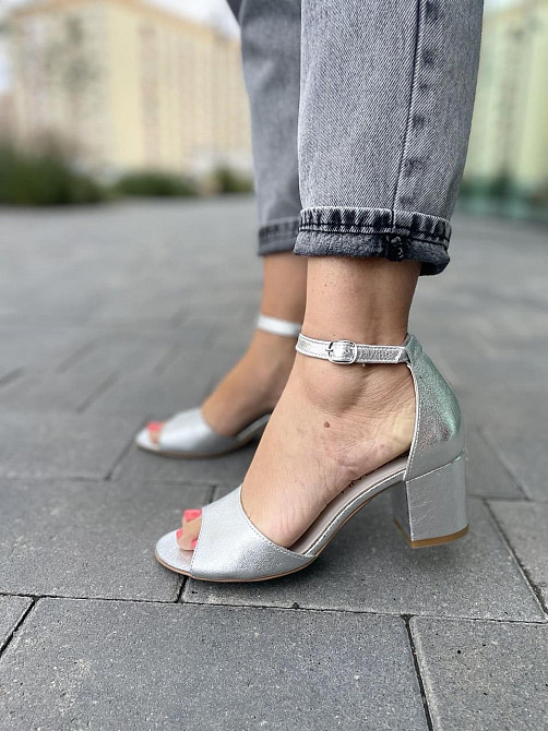 Nivelle Босоніжки жіночі NIVELLE 1468/6015-6033 срібні (літо, шкіра натуральна) (3704) лише 37р Коломия - фото 1