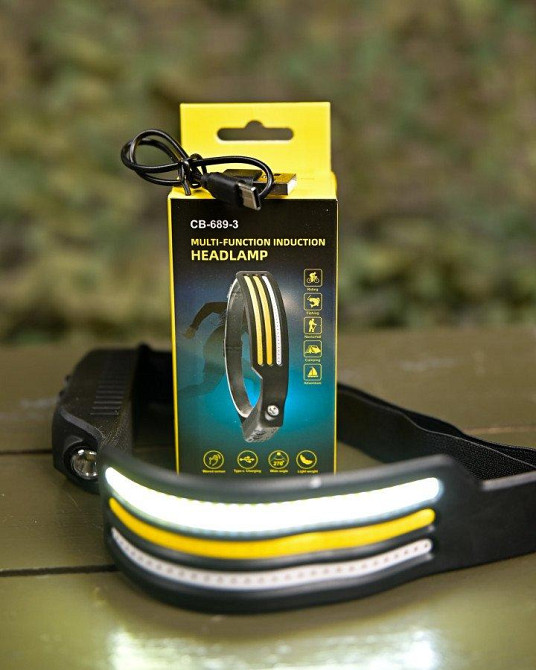 Налобний сенсорний ліхтарик червоного світіння CB-689-3 ПП7739 Одеса - фото 4