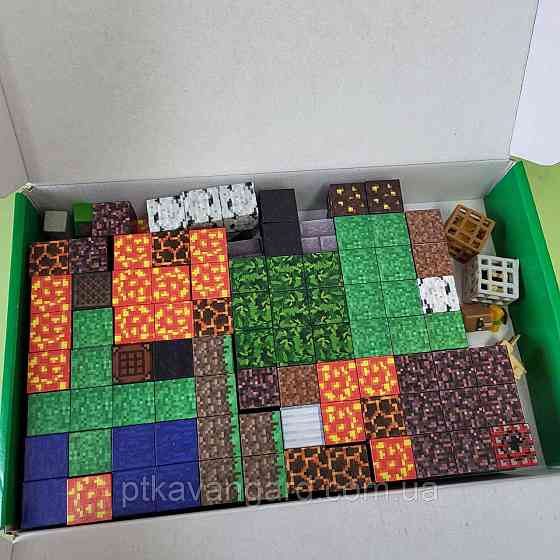 Магнітний конструктор Minecraft два біоми 164 магнітних блоків + 5 фігурок Dream World LZCK 078 Хмельницький