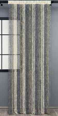 Штори-нитки спіраль з люрексом Сірий з молочно-бежевим 300х300см 1 шт (61-123) Київ