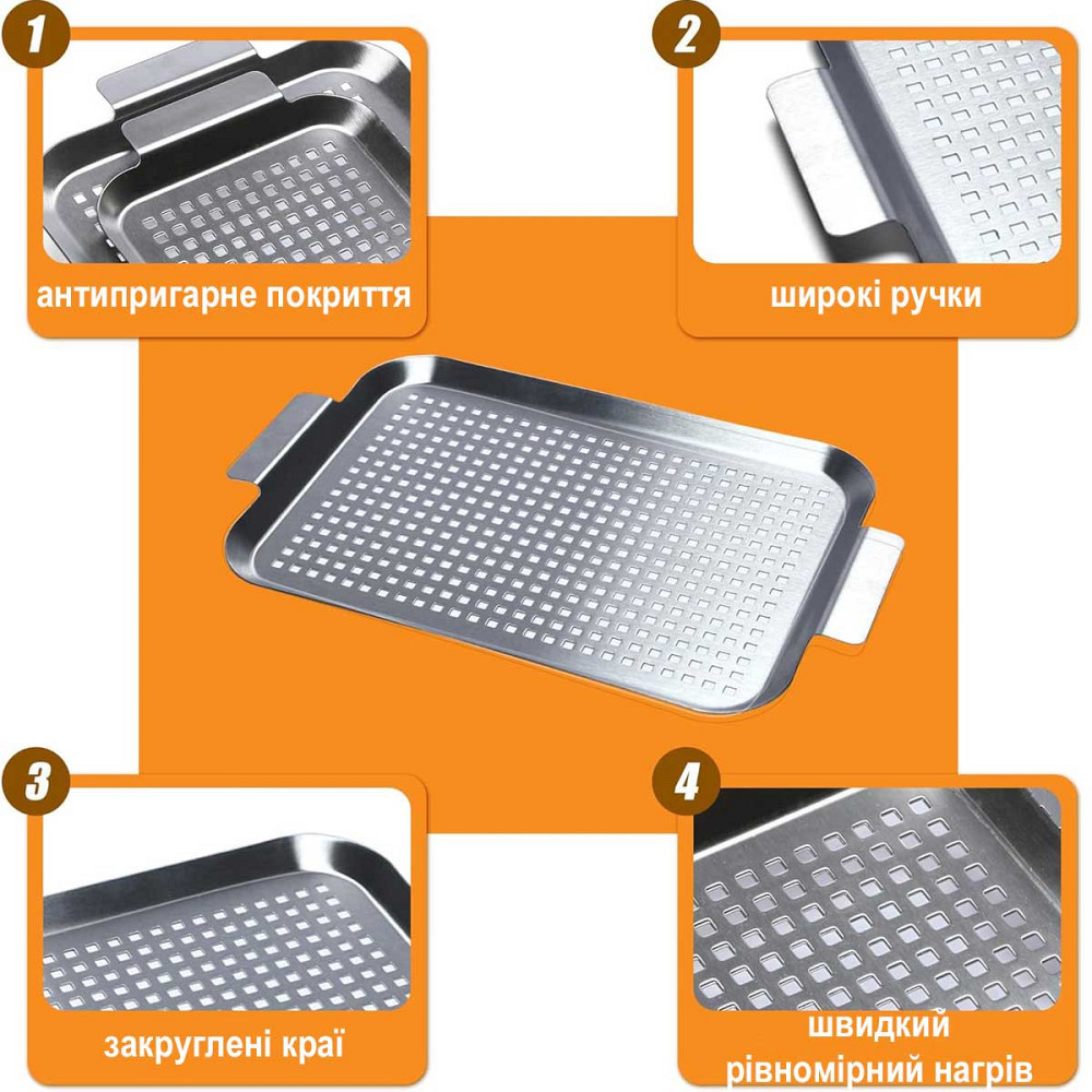 Перфорований вок-деко 41,8 x 2,5 x 25,3 см GRILLI 777625 Код: 013399 Рівне - фото 3