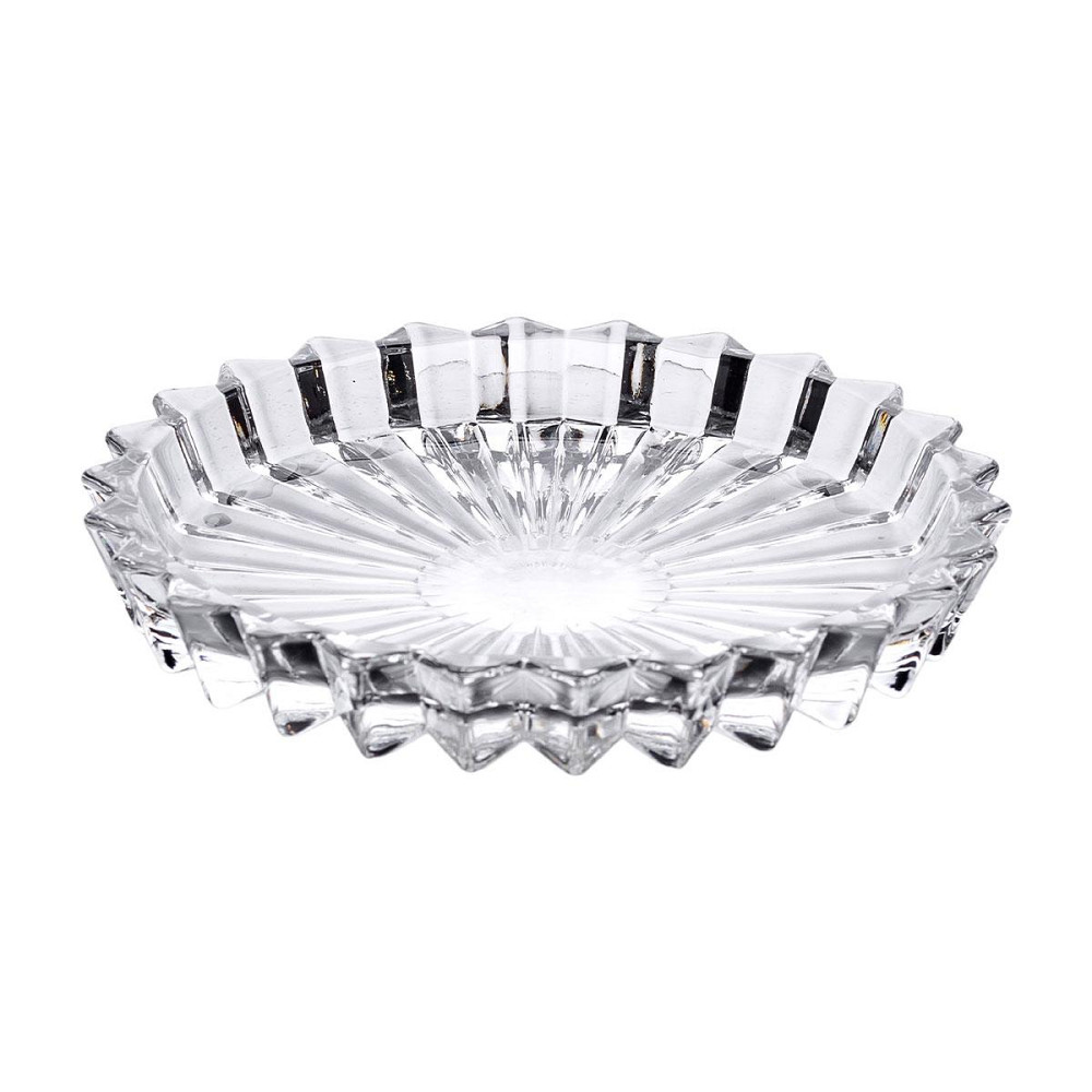 Набір із 6 тарілок для подачі по 12 см скляні прозорі круглі HP-YH-31 Київ - фото 3