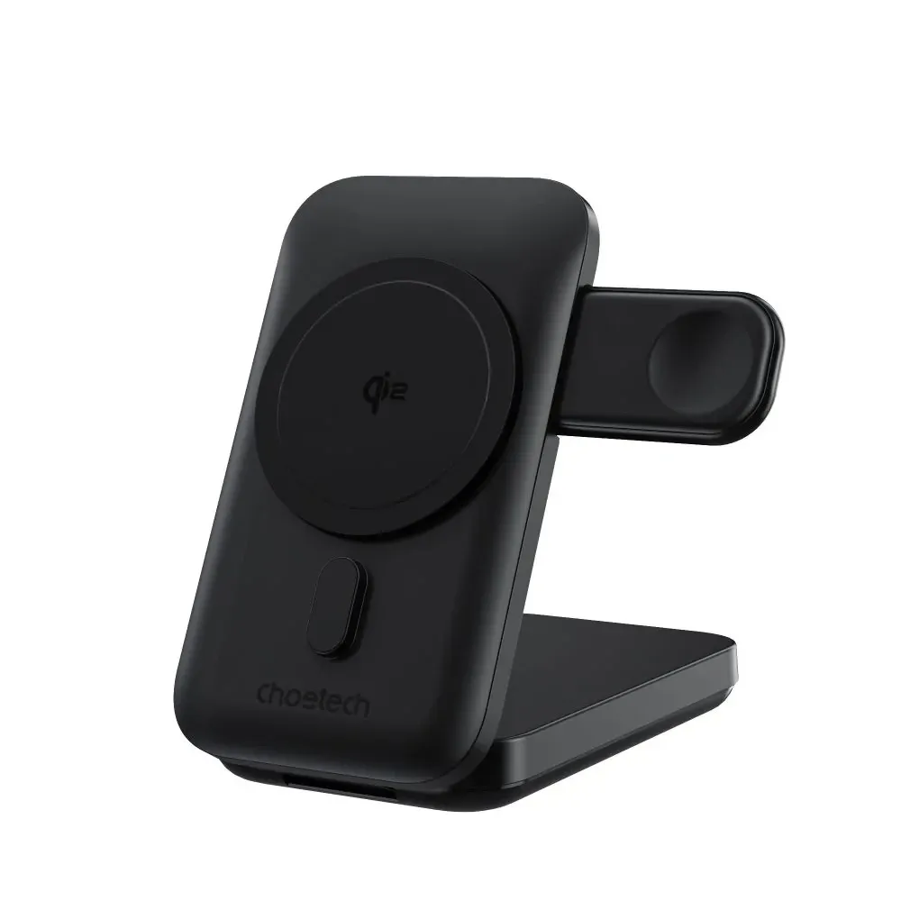 Повербанк з підставкою 10000mAh Choetech B750 Black QC3.0 PD3.0 бездротова зарядка смартфонів та Apple Watch (43-00133) Киев - изображение 1