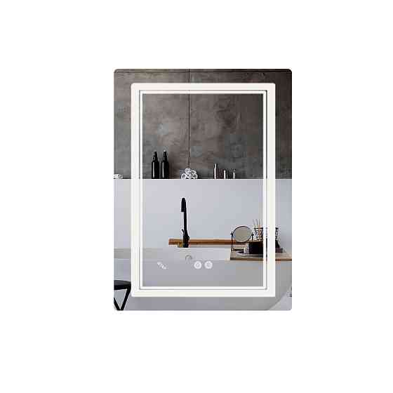 Дзеркало Qtap Cardinal (CA2) 600х800 з LED-підсвіткою Touch, з антизапотіванням, з димером, темп. кольору (3000-6500K) Reverse Київ