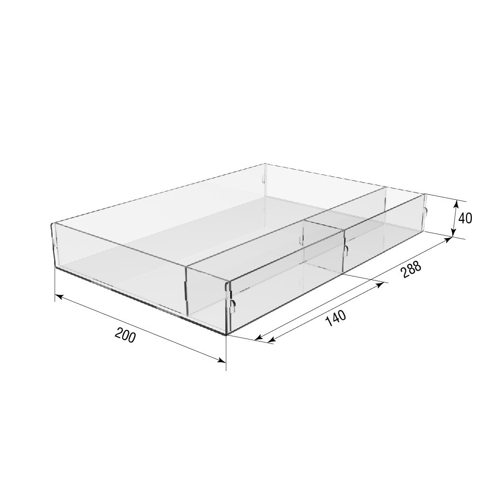 Коробка акриловая EKOSTAR 288х200х40 Киев - изображение 3