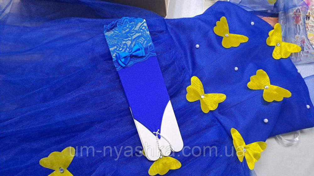 Святкова сукня з метеликами в патріотичних кольорах Кривий Ріг - фото 4