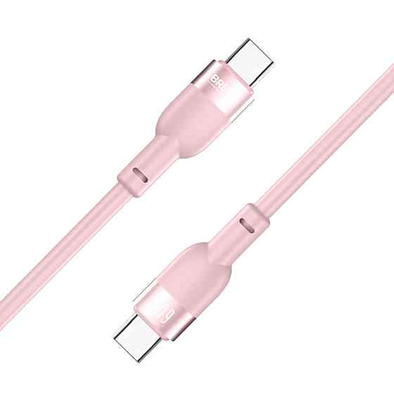 Кабель Brevia Type-C to Type-C 60W 1,2м, рожевий box (52120PCCC1) Львів