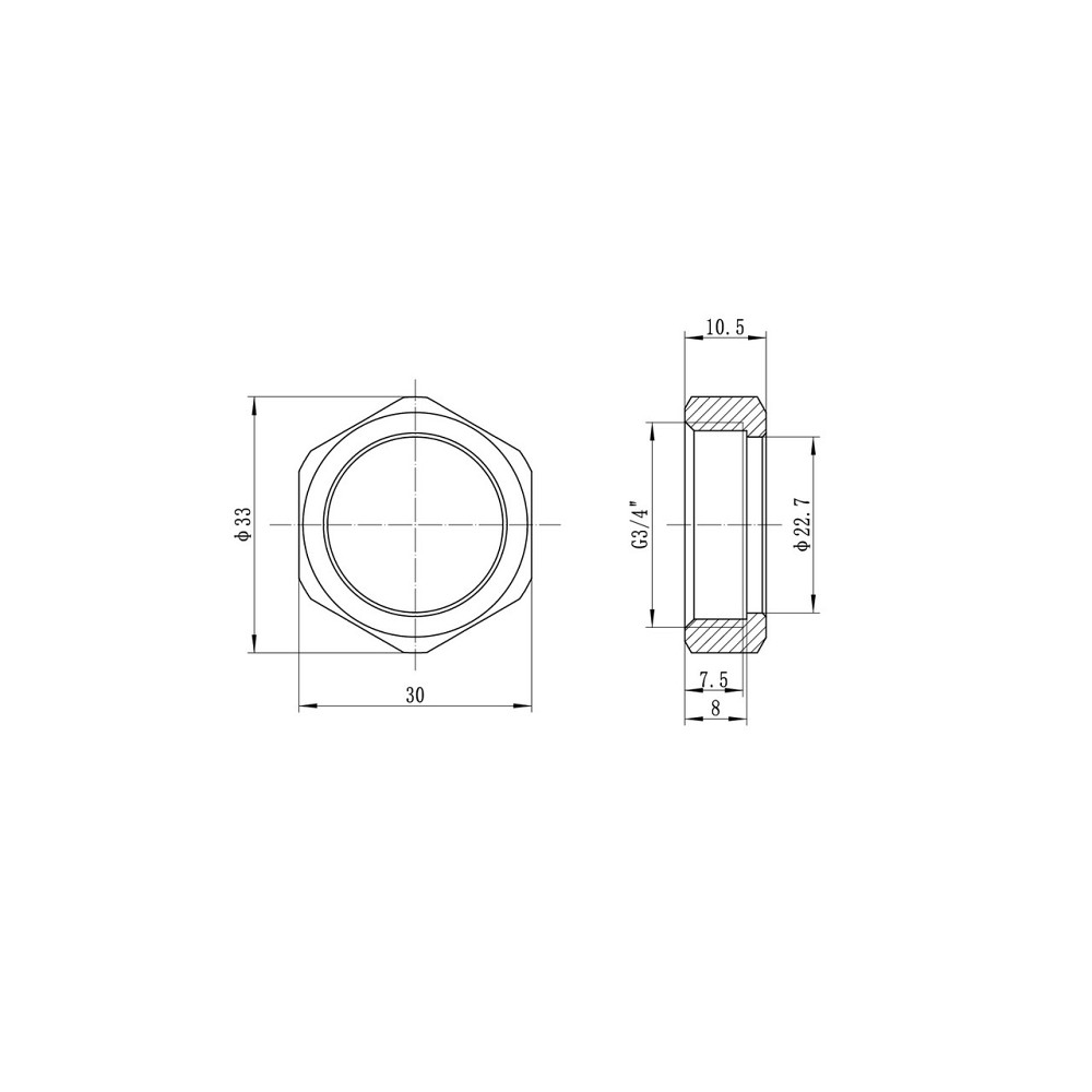 Перехідник під євроконус з накидною гайкою Koer KA.A08F-16E - 16(2.2mm) x 3/4"F (KR4869) Київ - фото 4