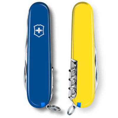 Нож Victorinox Huntsman Ukraine 91 мм Синьо-жовтий (1.3713.2.8) Винница - изображение 6