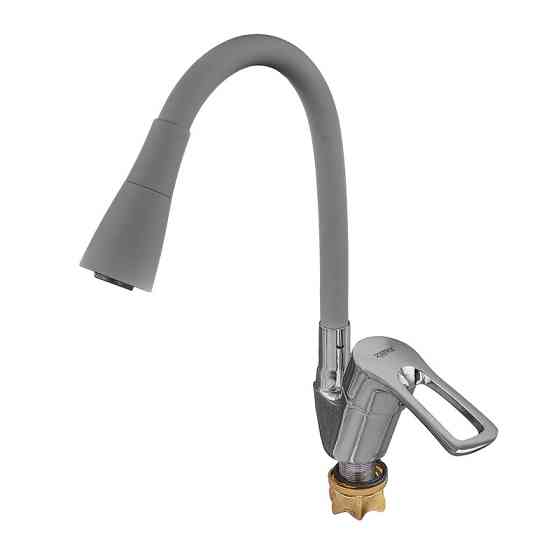 Змішувач для кухні з силіконовим виливом Zerix YUT 181 Reflector Gray   ( 18920 ) Харьков