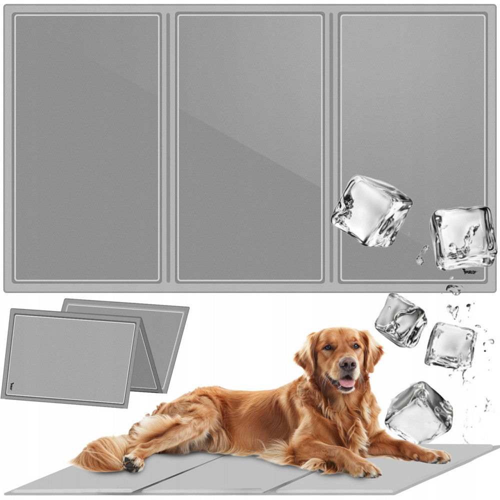 Охлаждающий гелевый коврик для домашних животных 110х70 см Purlov (25537) Grey Нововолынск - изображение 1