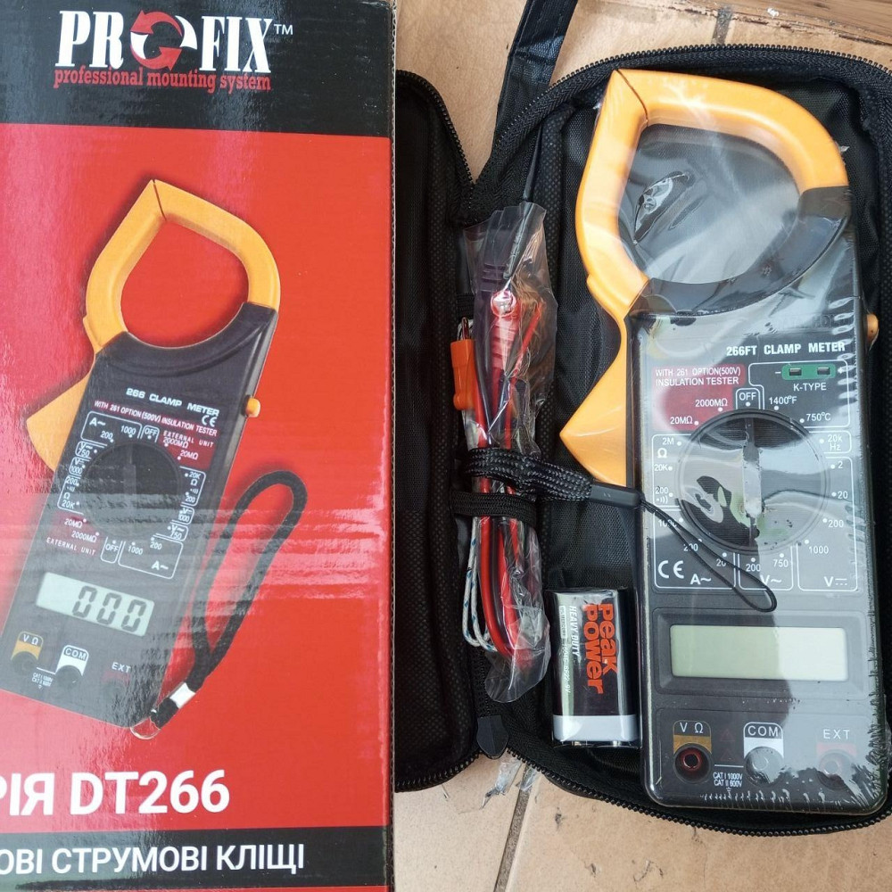 Кліщі струмовимірювальні ProFix DT266FT Полтава - фото 1
