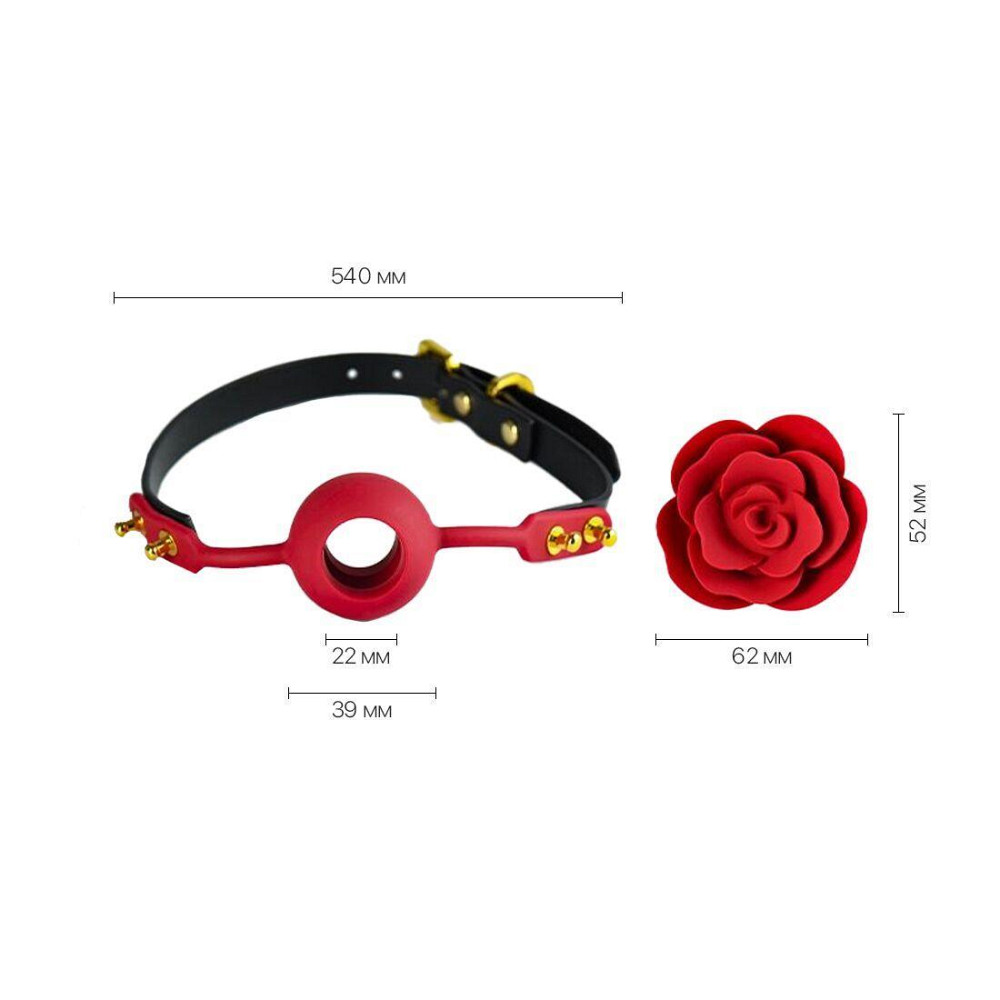 Роскошный кляп в виде розы Zalo - Rose Ball Gag, двойное использование Sex Aura Киев - изображение 2