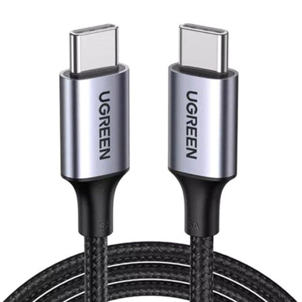 Кабель Ugreen USB Type-C — USB Type-C 5 А 100 W 70428 (Сріблястий, 1.5 м) Миколаїв - фото 2