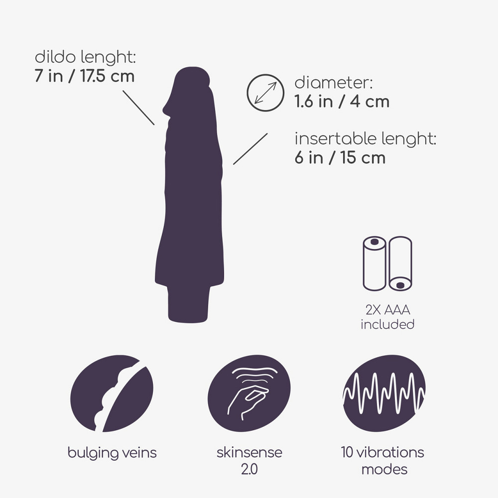 Вибратор реалистичный CRUSHIOUS Mr. Skin, 10 режимов, бежевый, 17,5 х 4 см Sex Aura Киев - изображение 9