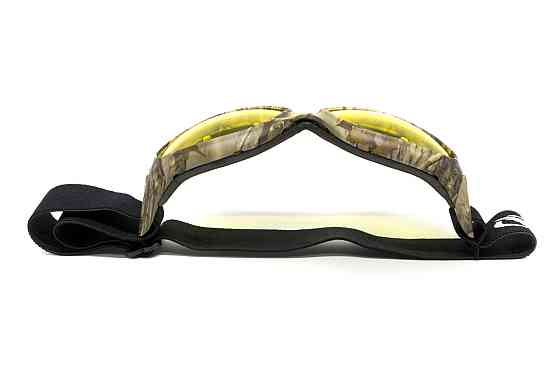 Окуляри захисні з ущільнювачем Global Vision Eliminator Camo Forest (yellow), жовті в камуфльованій оправі Запоріжжя