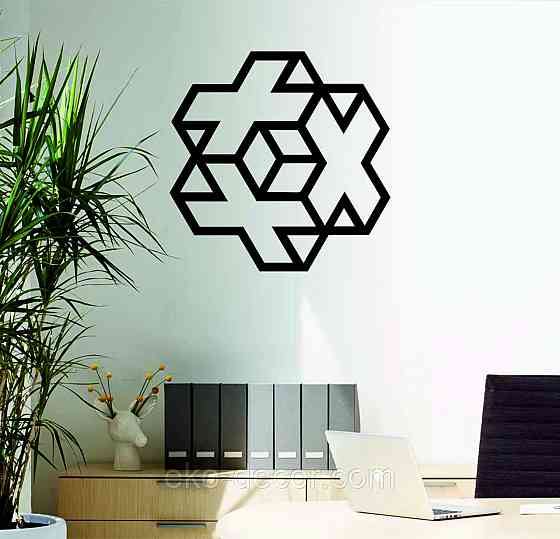 Декоративное настенное Панно «Плюсы» Декор на стену 70*70 см, Черный Киев