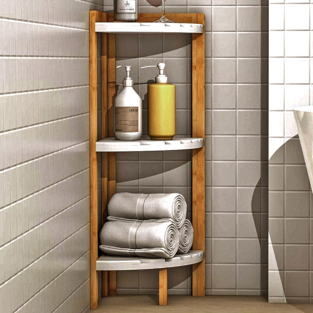 Стеллаж угловой для ванной 