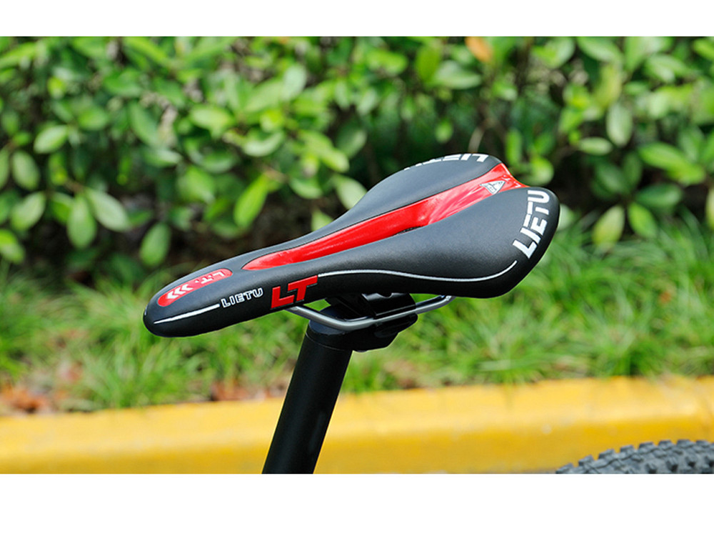 Седло для велосипеда Lietu ZD-023 Черно-красный Бровары - изображение 1