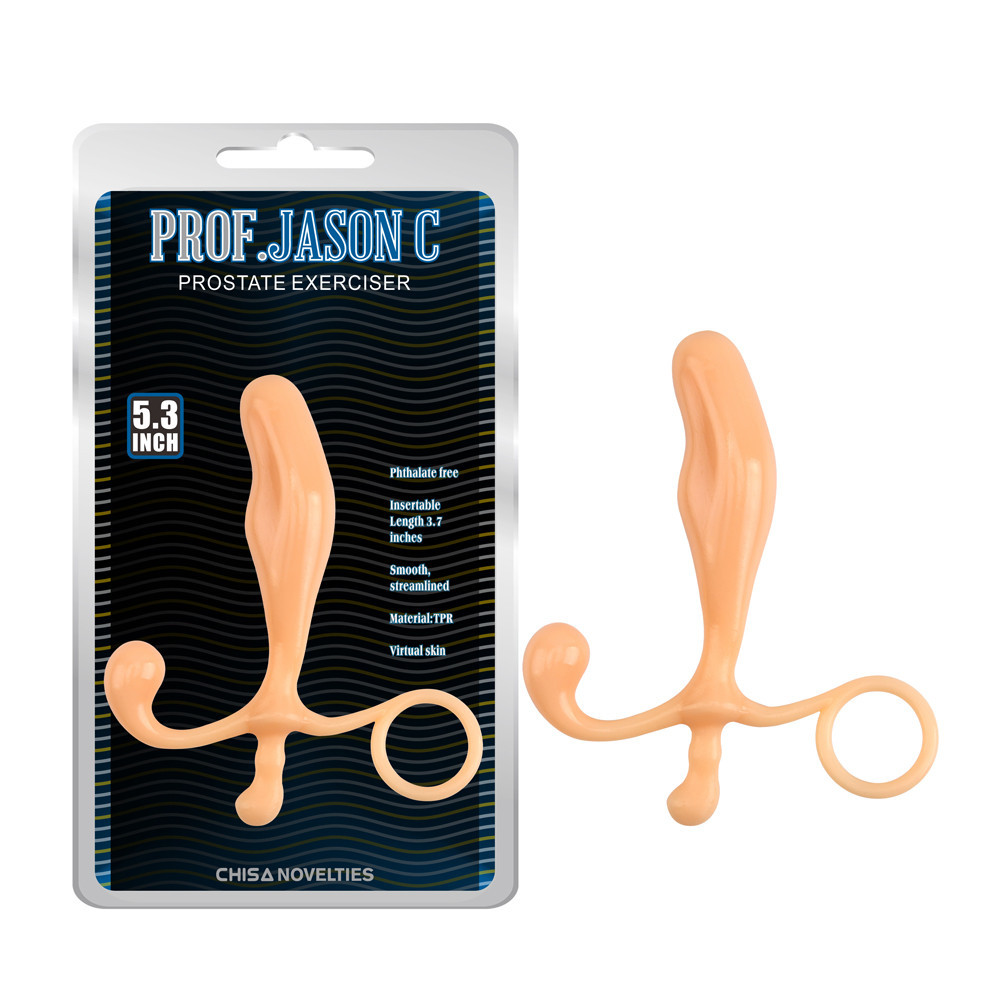 Массажер простаты Chisa Prof.Jason C Prostate Exerciser с анатомическим рельефом, бежевый Sex Aura Киев - изображение 1