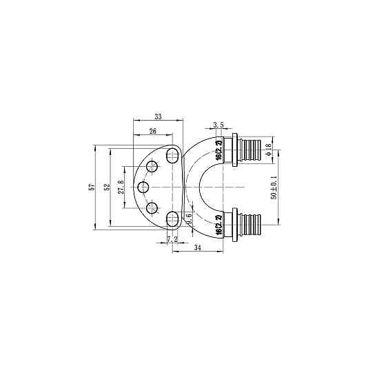 Уголок настен. со сквозным проходом и ВР Koer KA.LW16-06F-16 (KR4882) Киев