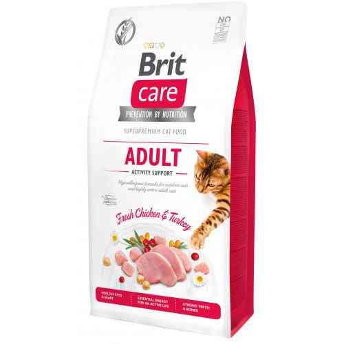 Корм сухий Brit Care Cat Grain Free Adult Activity Support для вуличних та дорослих котів філе індички та курки 7 кг Київ