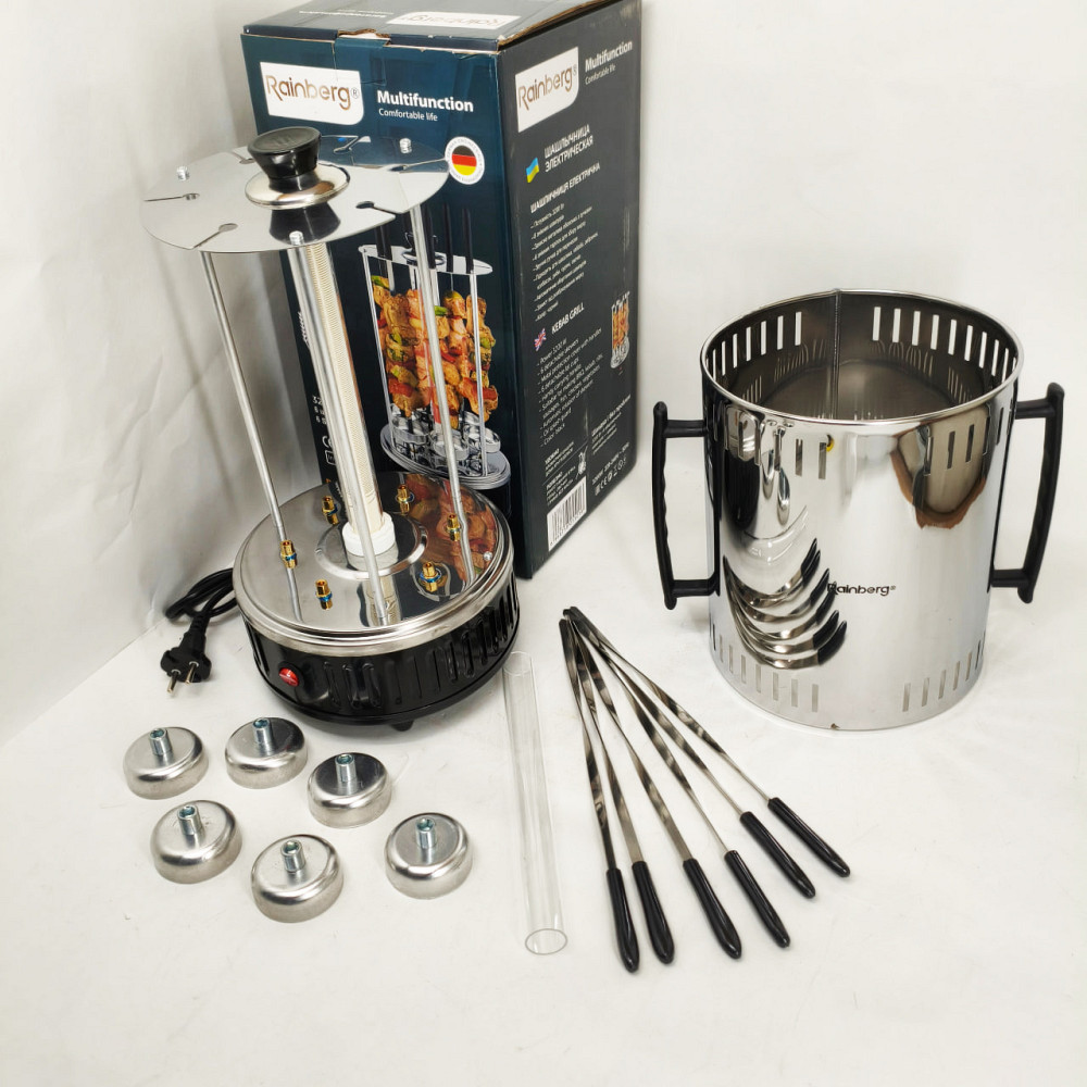 Электрошашлычница Rainberg RB-8612 на 6 шампуров 3200 W UA-73 Львов - изображение 4