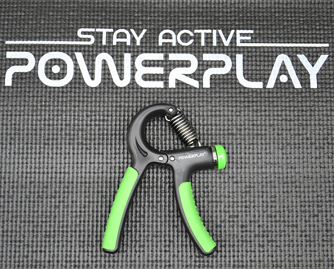 Еспандер кистьовий PowerPlay PP-4323 з регульованим навантаженням 10-40 кг. Strength Grip Чорно-зеле Каменское - изображение 9